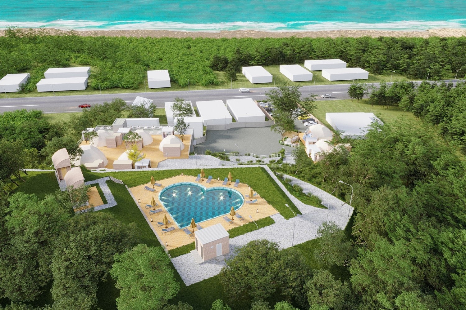 釣ヶ崎グランピングリゾート ハート プール