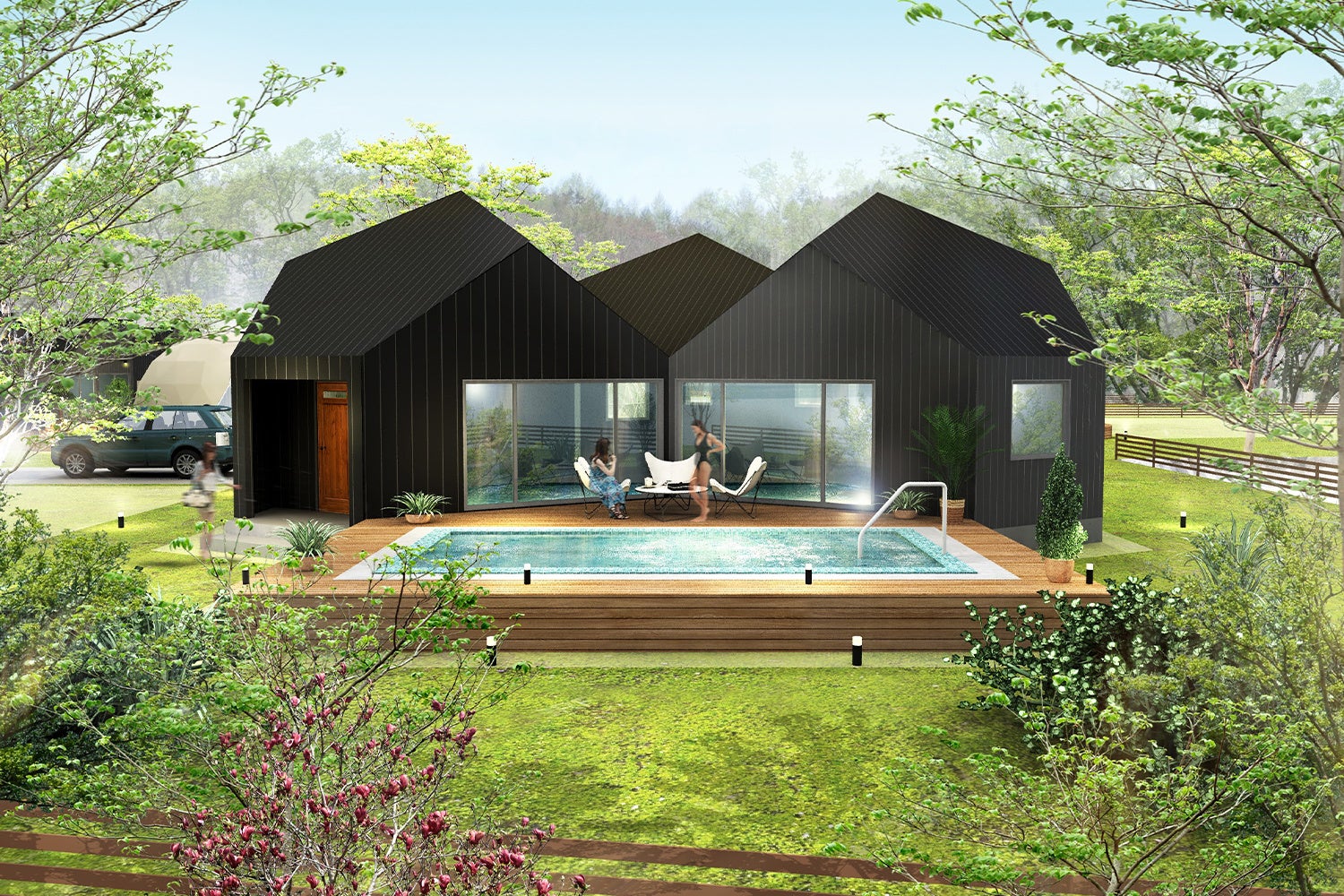 グランドーム千葉富津 プライベートプール 黒温泉